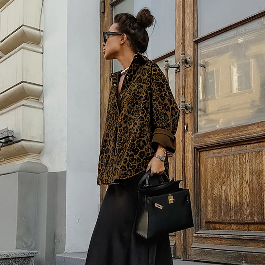 Dame Ternet Skjorte med dyremønster Stilla