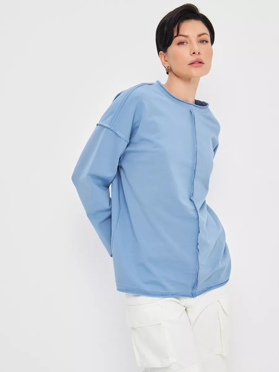 Dame afslappet oversized sweatshirt med fashionable detaljer Stilla