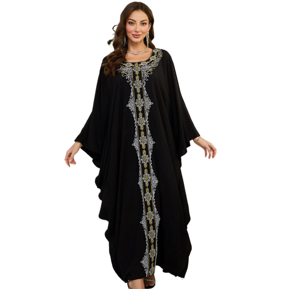 Dame Elegant Kaftan med kunstnerisk broderi Design Stilla