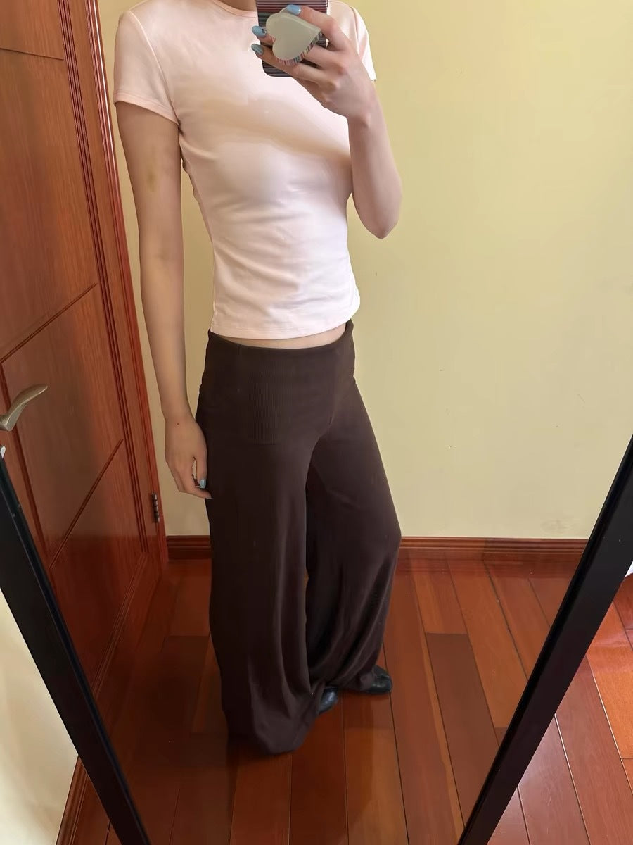 Dame Elegant Flared-Bukser med høj talje og blødt materiale Stilla