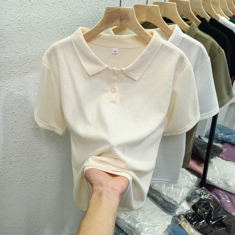 Femme Classic Polo-Shirt med struktureret stof Stilla