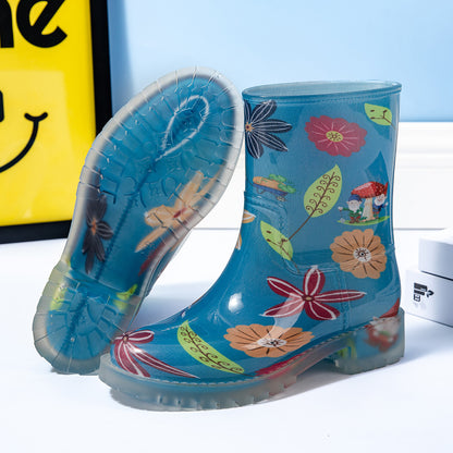 Dame mode gummistøvler med skridsikker profilsål Stilla