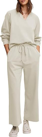 Damer komfortabel V-udskæring jumpsuit med bredt ben og elastisk talje Stilla