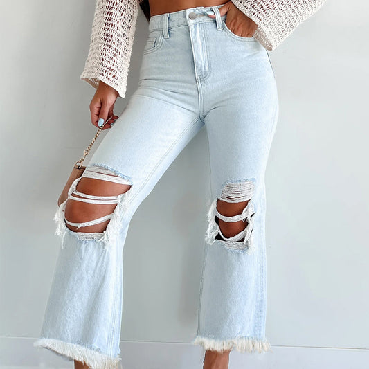 Dame distressed High Waist Jeans Stilla