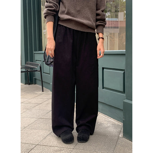 Dame afslappet Palazzo-bukser med høj talje og komfortabel elastik Stilla