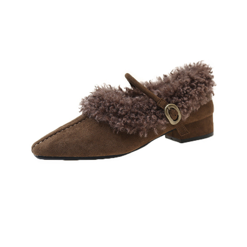Femme Komfortable Faux Fur Hjemmesko Stilla