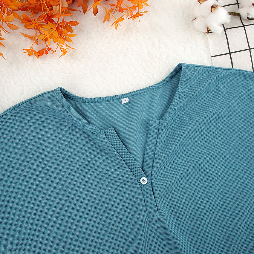 Dame afslappende fritids sæt med strukturstof og lange ærmer Stilla