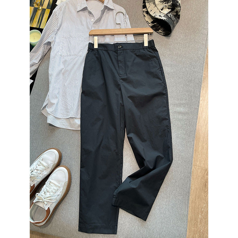 Dame afslappet Chino bukser med praktisk elastisk linning og moderne folder Stilla