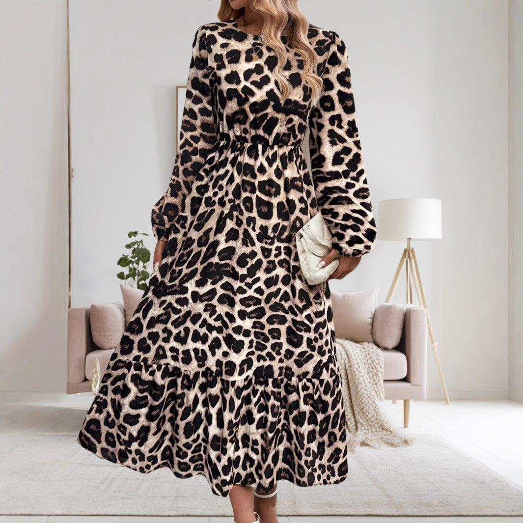 Dame Elegant Høj Splits Dyrtryk Maxikjole Stilla