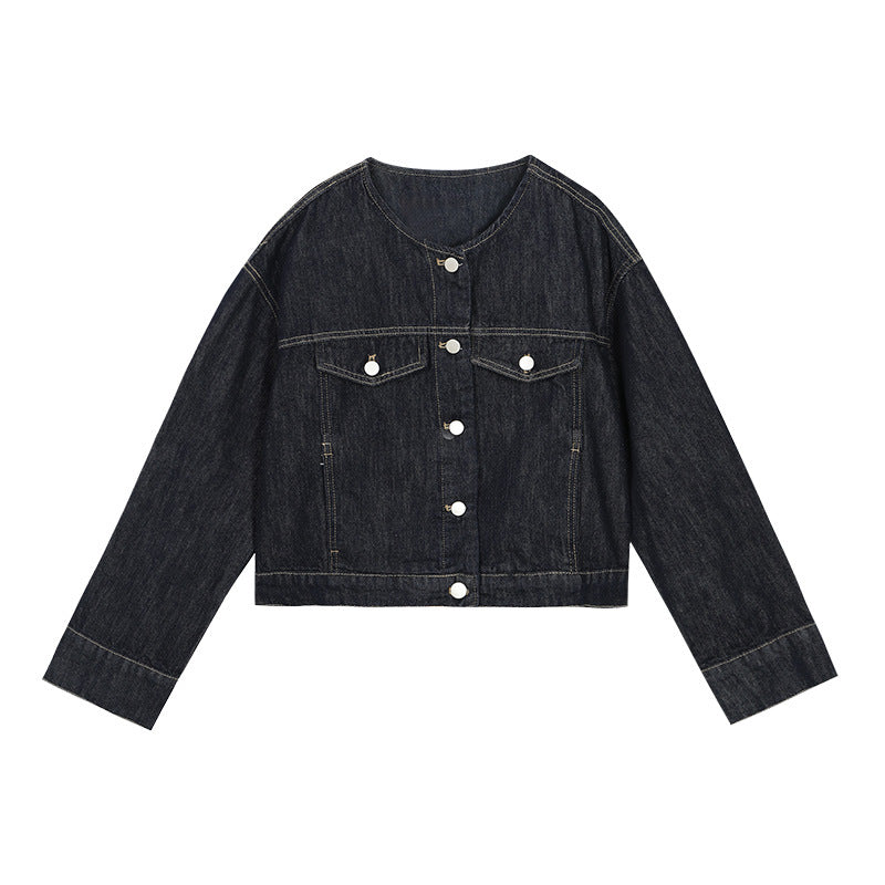 Dame afslappet denimjakke med knapdetaljer og moderne lommer Stilla