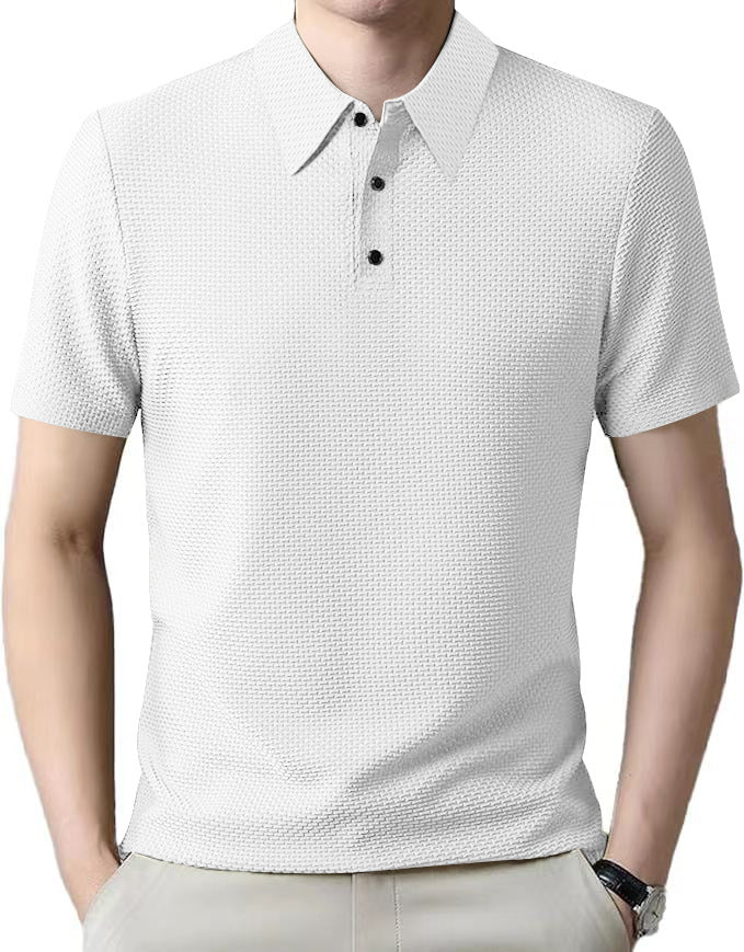 Herre kortærmet polo shirt med struktureret overflade og åndbar teknologi Stilla