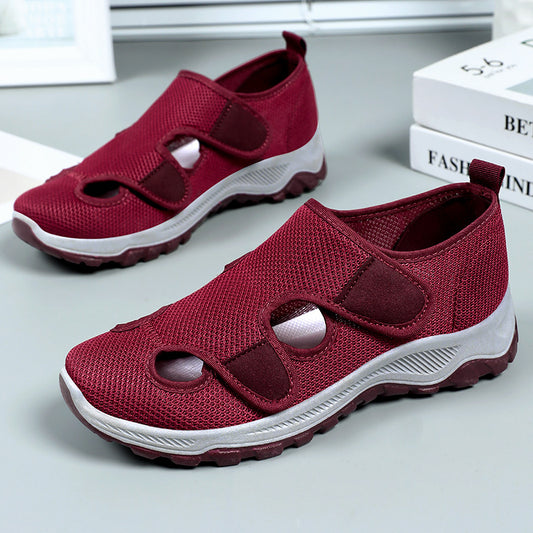 Dame Fleksible Slip-On Sportssko med åndbart netdesign og dæmpende sål Stilla