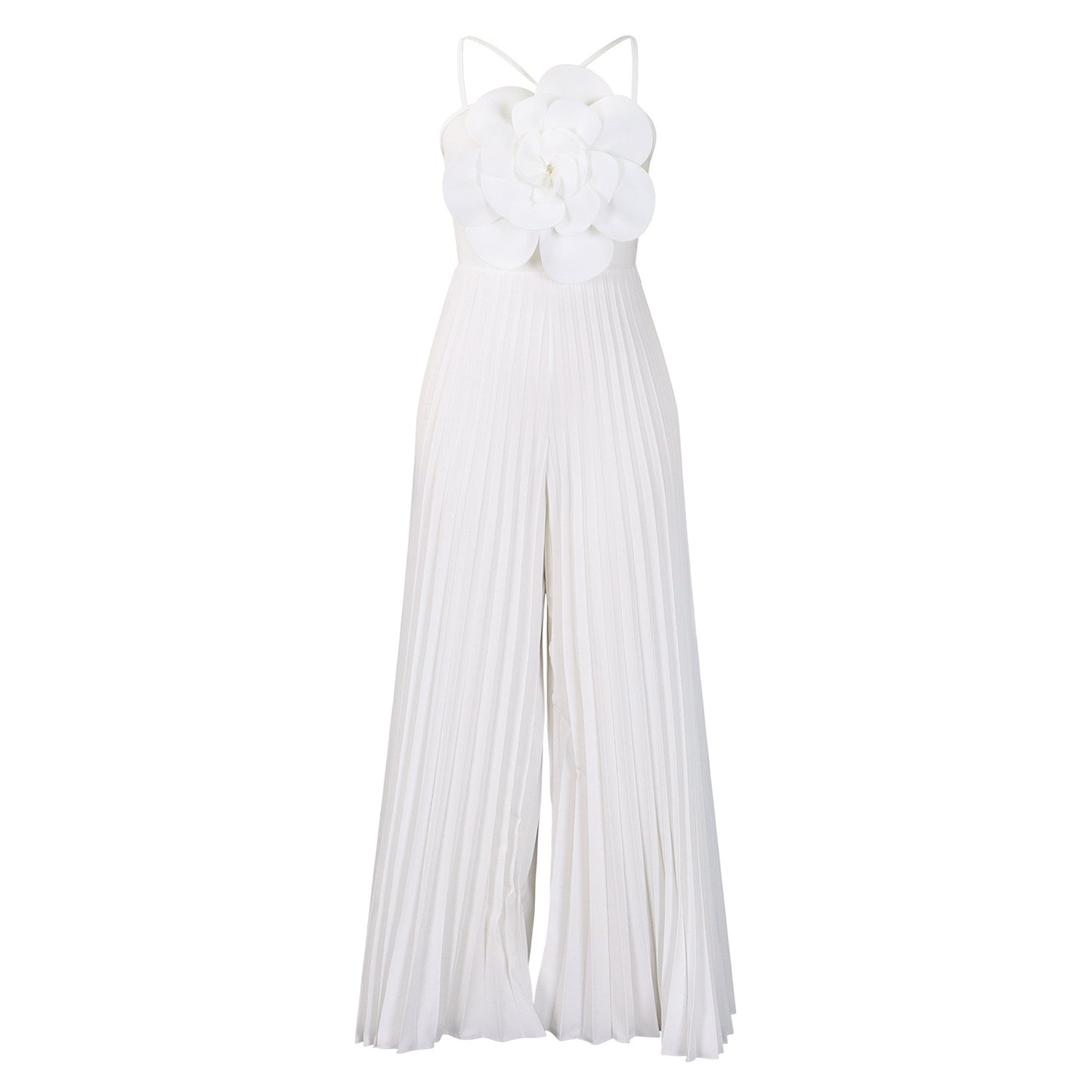Dame Plissees Jumpsuit med blomster overdel Stilla