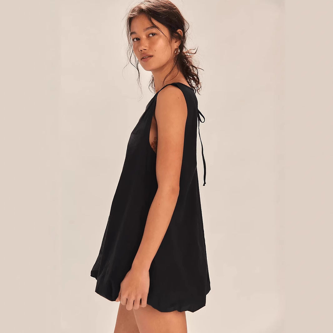 Dame afslappet A-linie kjole med minimalistisk design Stilla