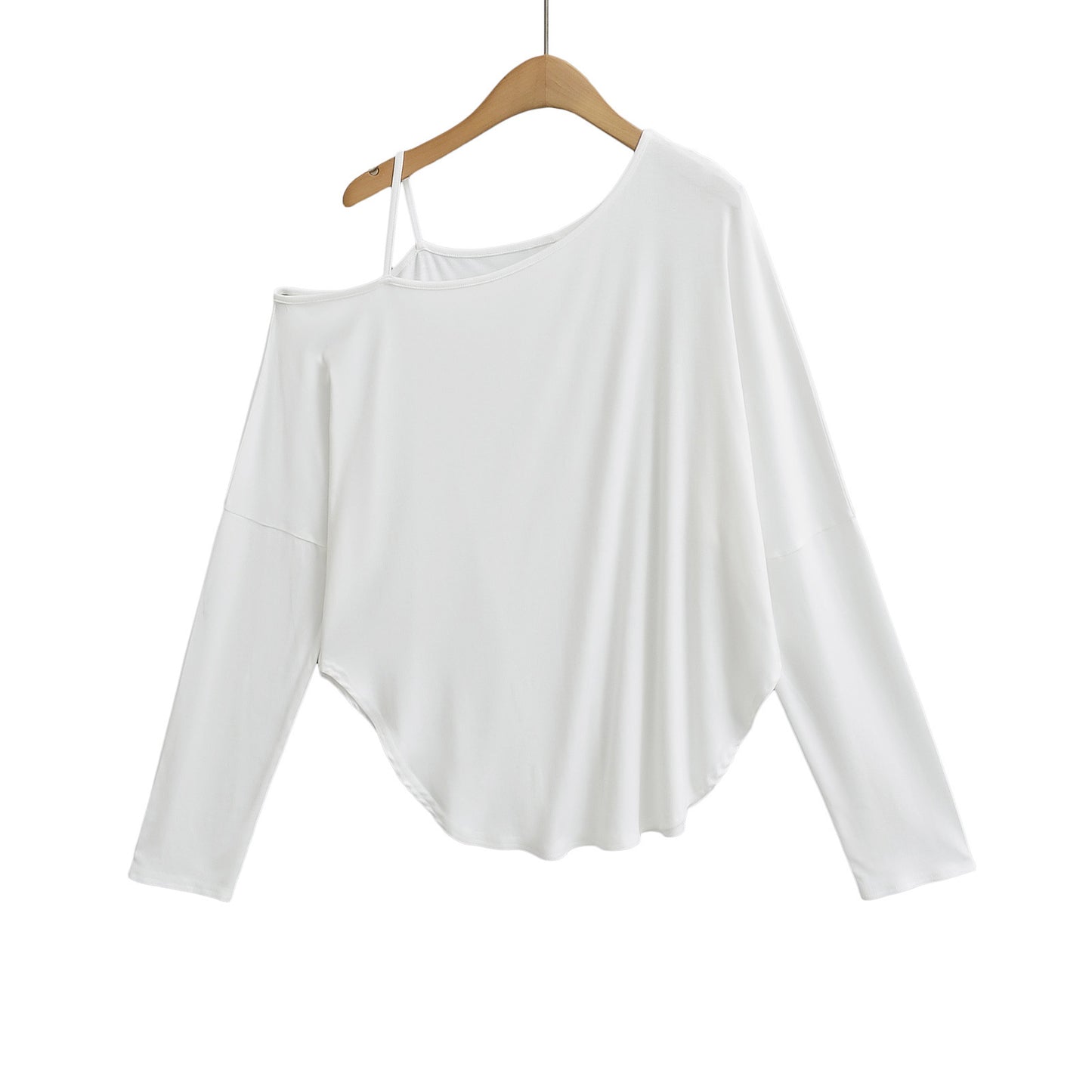 Dame afslappet Off-Shoulder langærmet skjorte med mode detaljer og raffineret snit Stilla