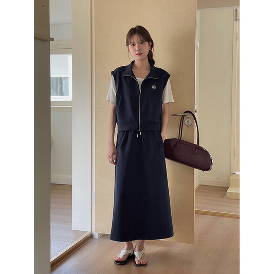 Dame sporty jumpsuit-sæt med stilfuld krave og åndbart materiale Stilla