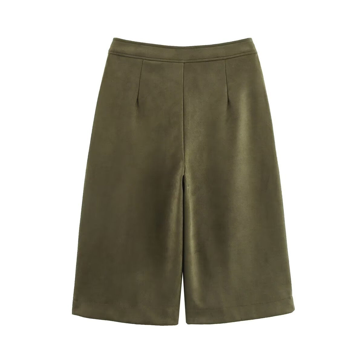 Dame Culotte-bukser i blød velours-suedimit med tætsiddende pasform Stilla