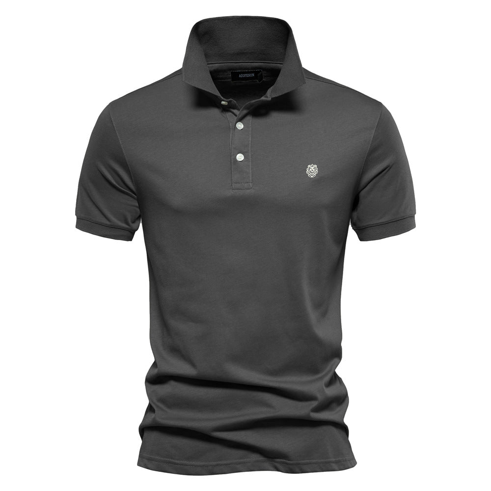 Herre poloshirt med elegant krave og åndbart bomuldsquality Stilla