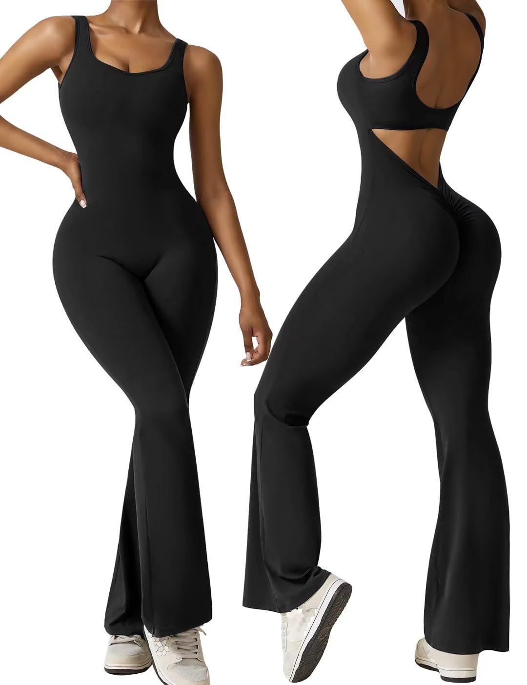 Dame Flydende Jumpsuit med Cut-Out-detaljer og bredt ben Stilla