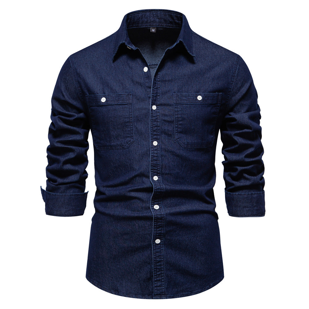 Herre Denim Skjorte Stilla