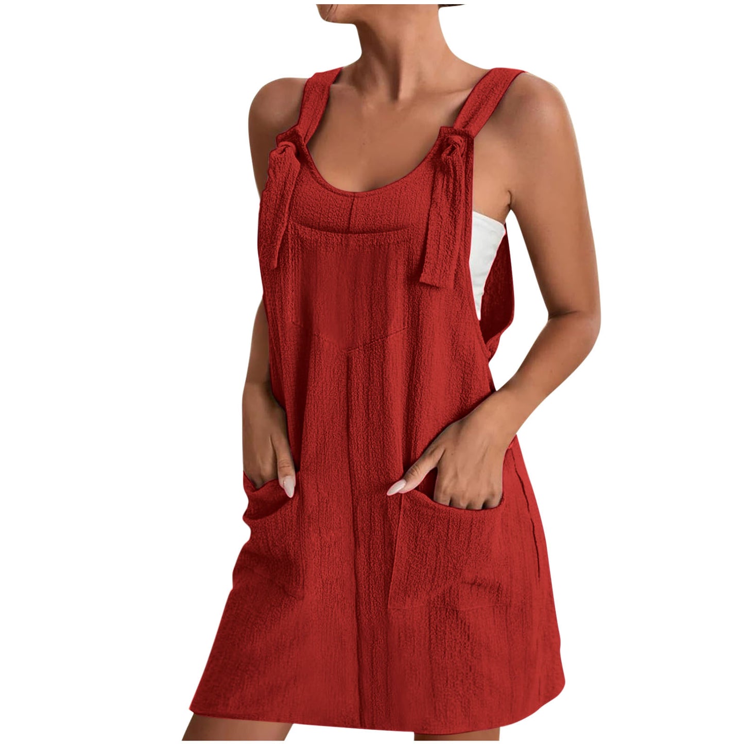 Dame Casual Jumpsuit med praktiske lommer og justerbare stropper Stilla