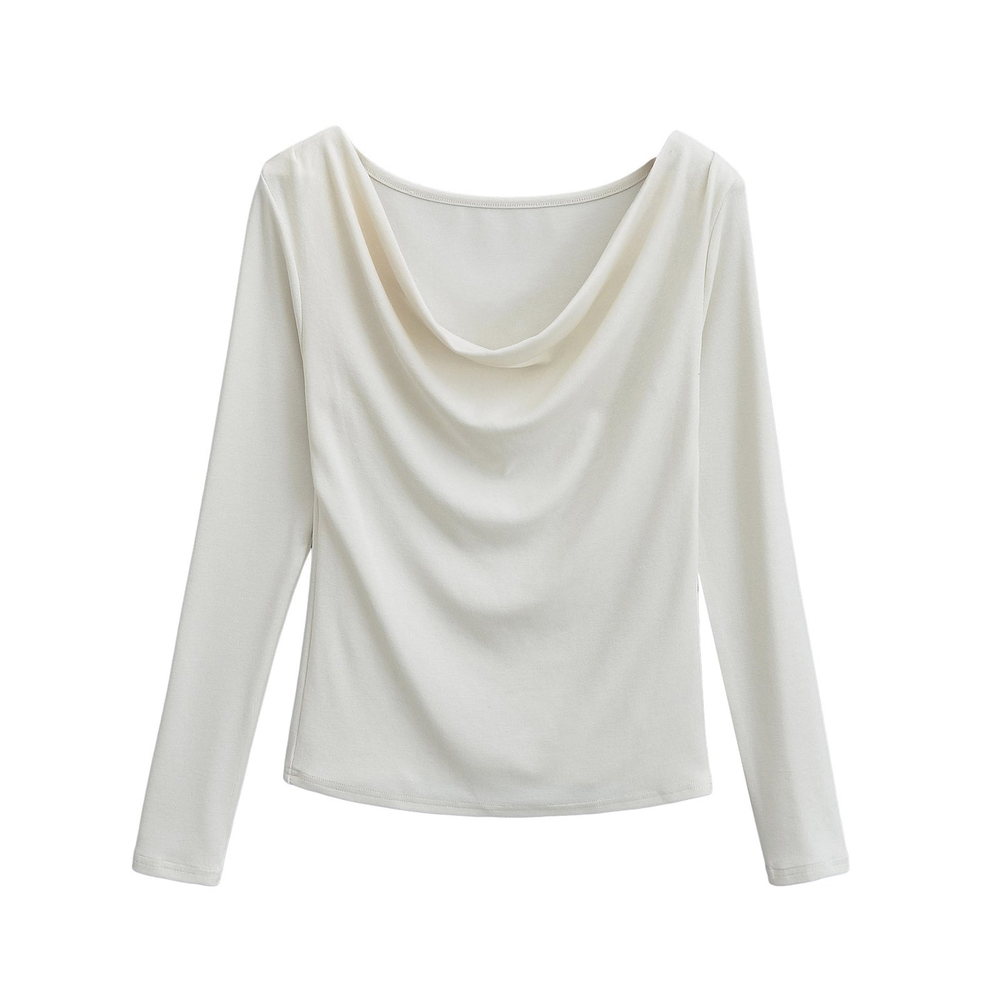 Dame afslappet langærmet skjorte med generøs hætte og blød greb Stilla