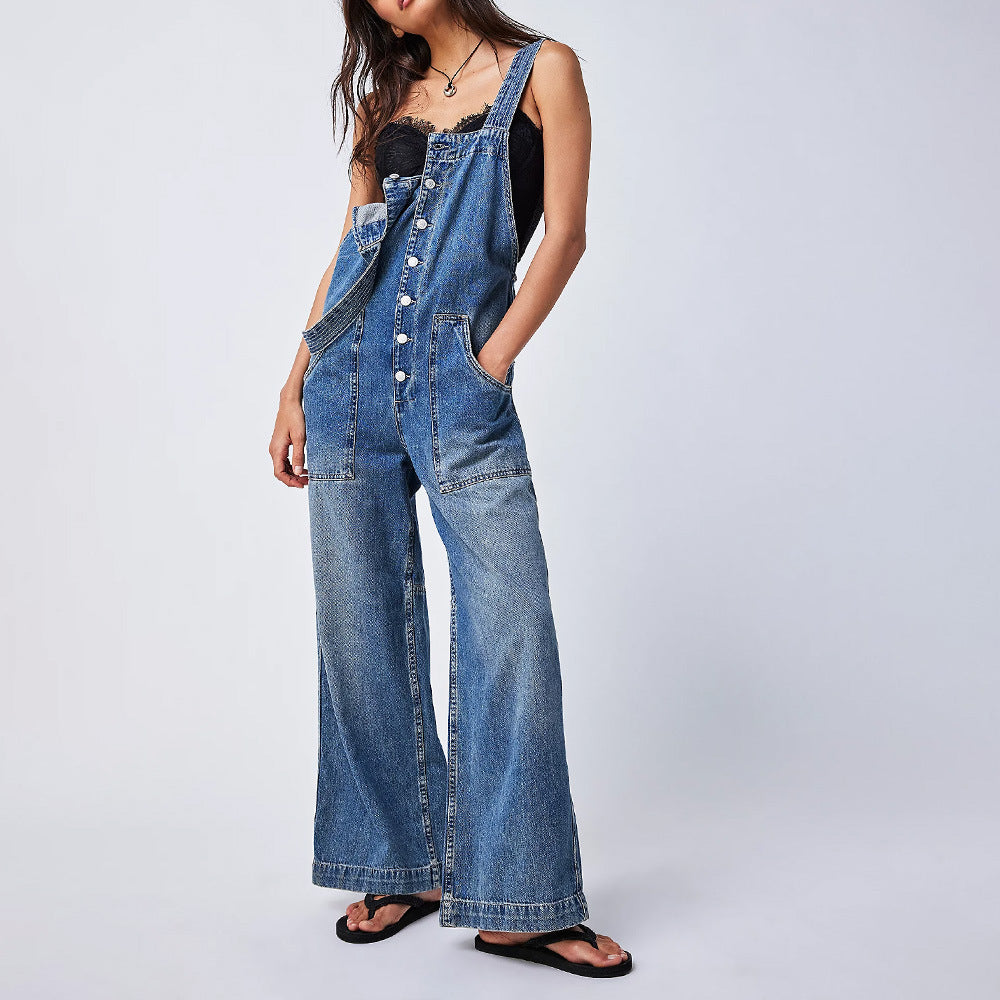 Dame afslappet Denim Overall Stilla