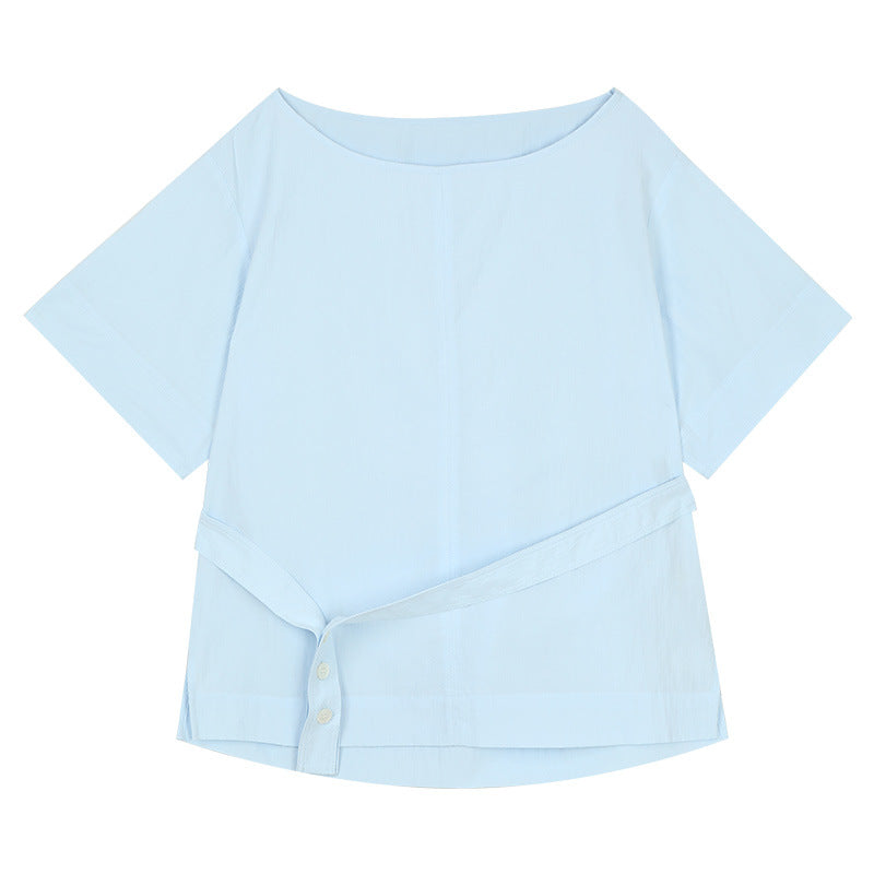 Dame afslappet oversized overdel med justerbart bælte Stilla