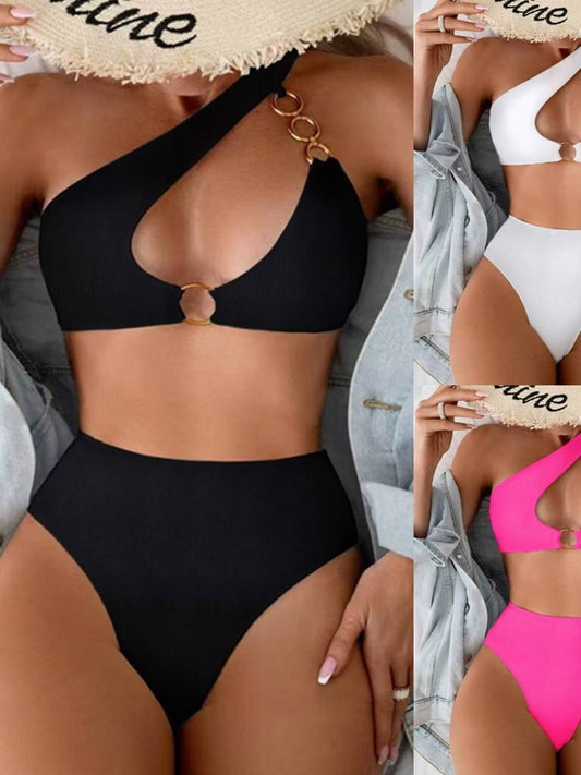 Dame En-sidet Bikini med højtskåret talje og innovativt design Stilla