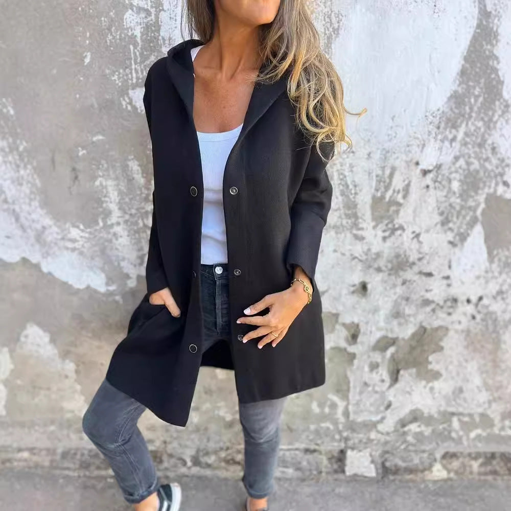 Dame afslappet oversize knap cardigan Stilla