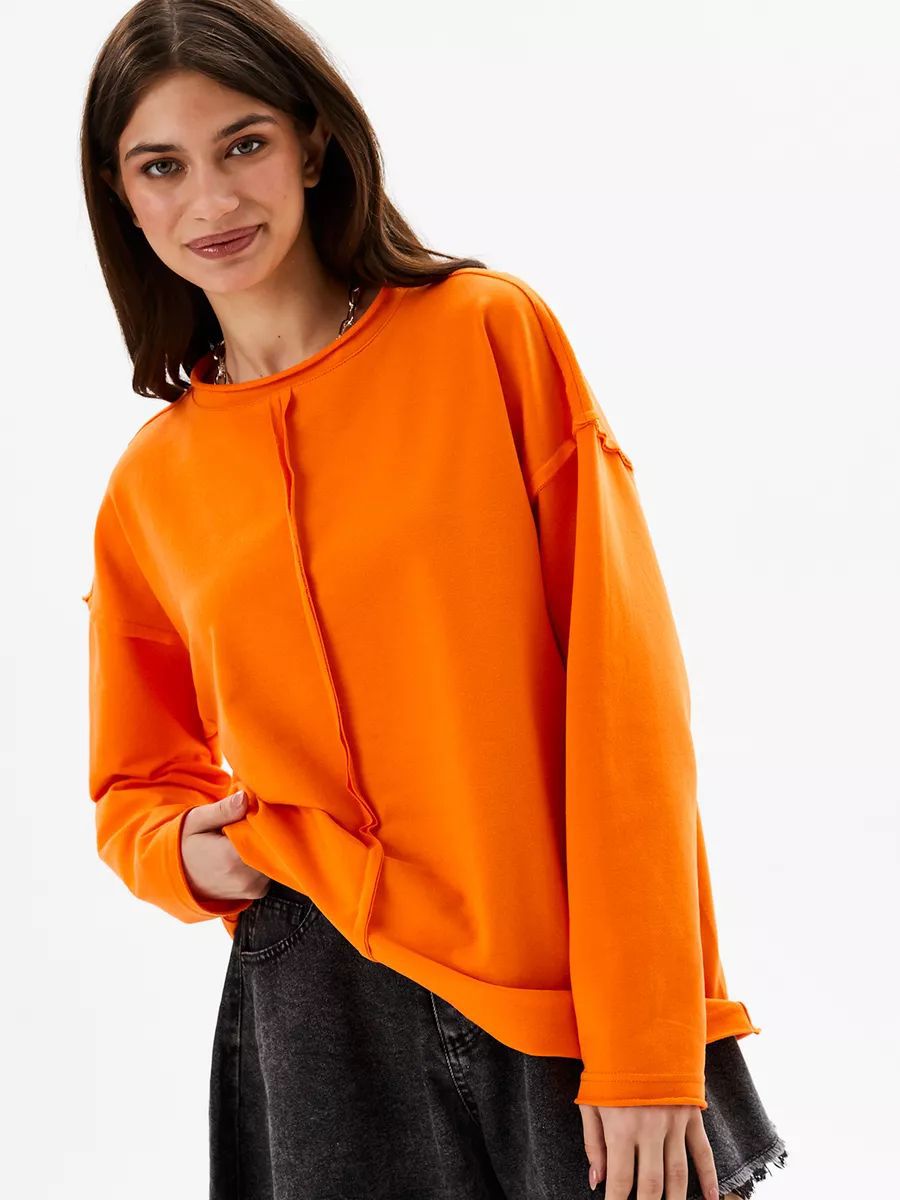 Dame afslappet oversized sweatshirt med fashionable detaljer Stilla