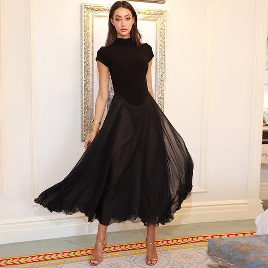 Dame Elegant Chiffon Maxi Kjole Stilla