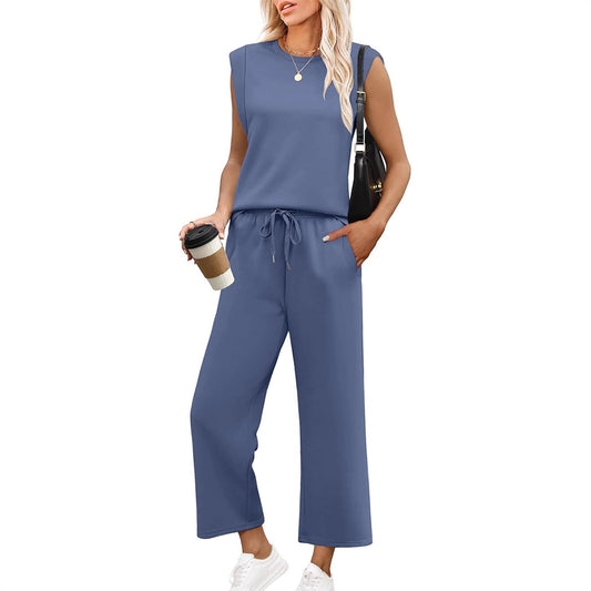 Dame Relaxed Fit Jumpsuit med forkortede ærmer og behagelig talje Stilla