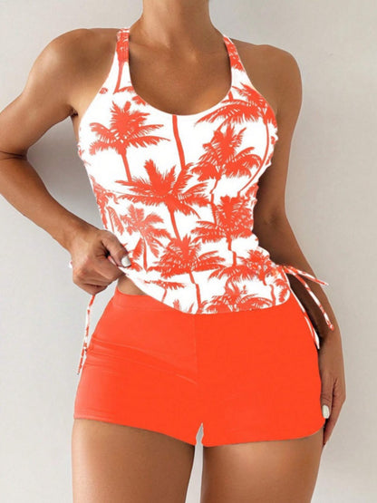 Femme Athletic Tankini Sæt med High-Waisted Shorts Stilla