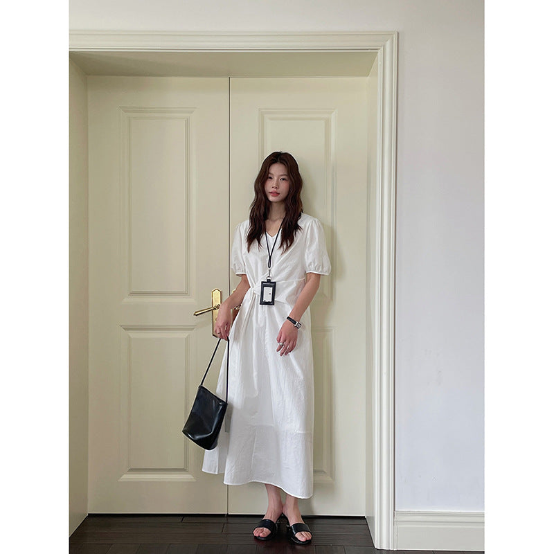 Dame afslappet middelalderkjole med voluminøse ærmer og taljerbar bælte Stilla