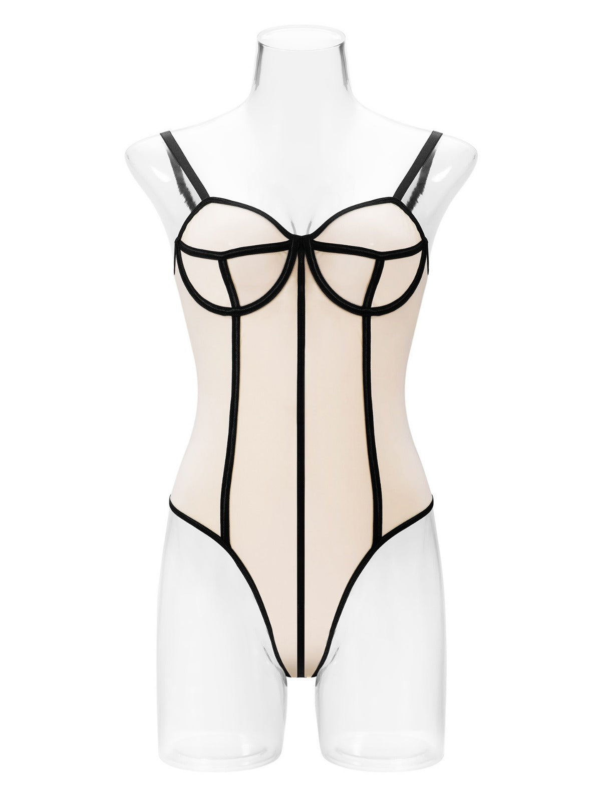 Dame designer bodysuit med kunstnerisk snit og fine detaljer Stilla