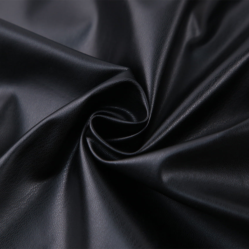 Dame cropped bluse i kunstlæder i elegant stil Stilla