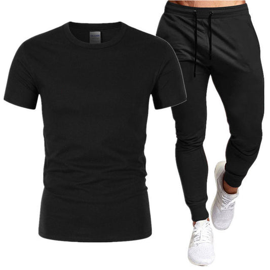 Herrer sporty træningssæt med t-shirt og joggebukser Stilla
