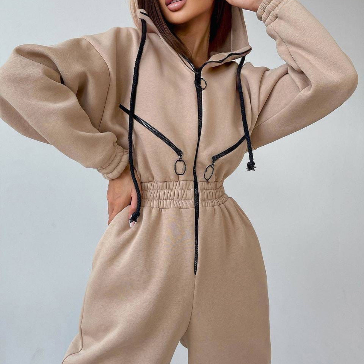 Stilla | Trendy Kvinders Hættetrøje Jumpsuit Sæt