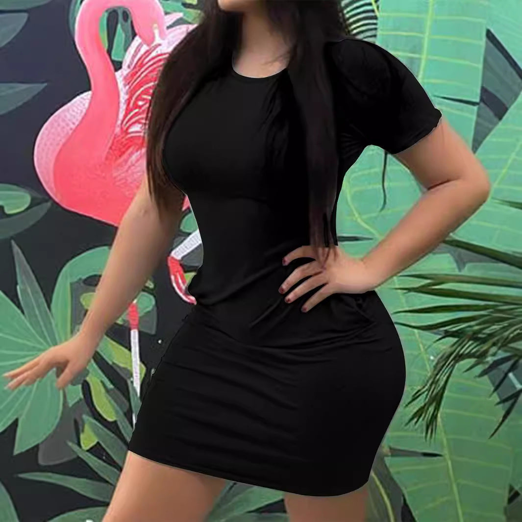 Dame afslappet fritidskjole med praktiske lommer og rund halsudskæring Stilla