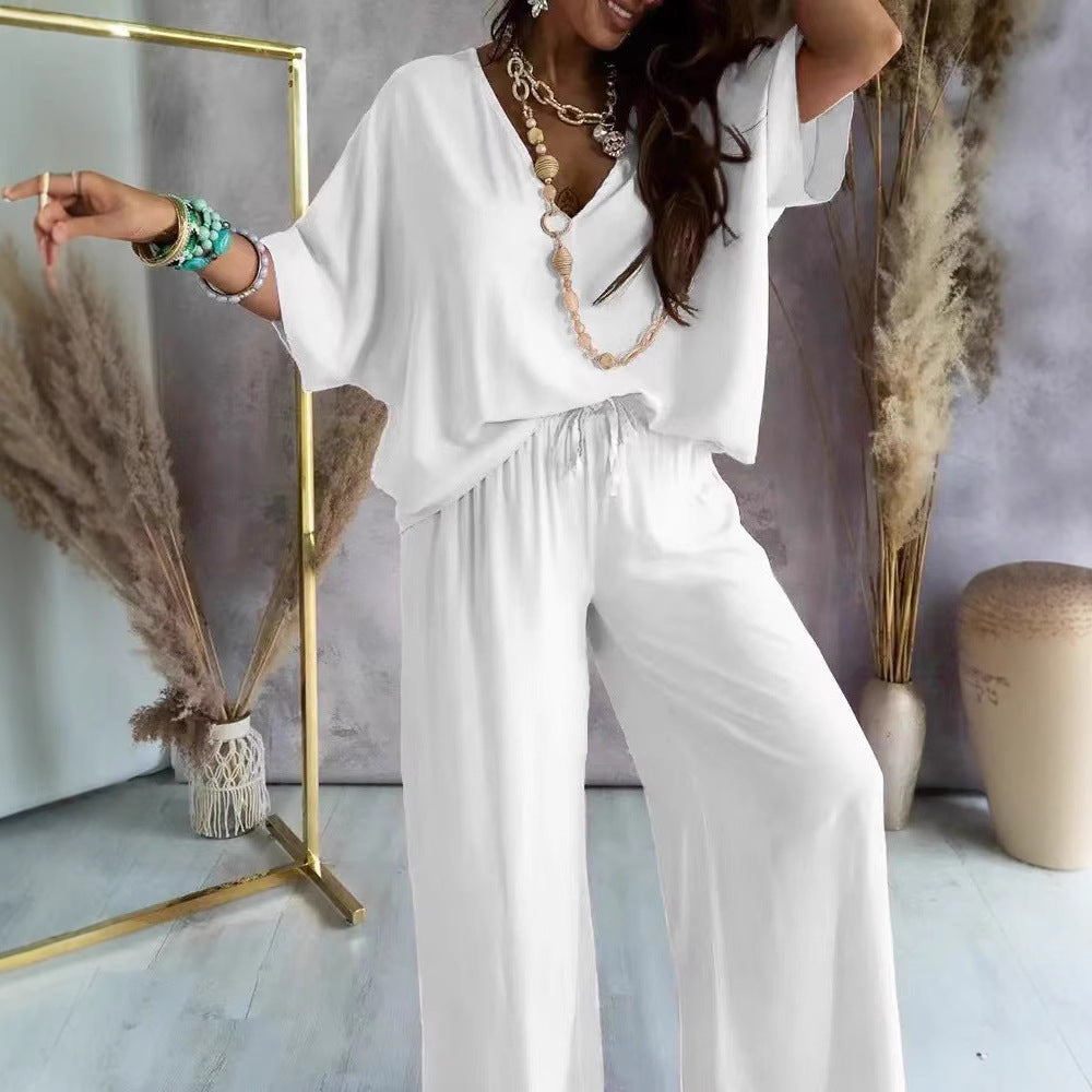 Dame let jumpsuit med bred pasform og elastisk talje Stilla