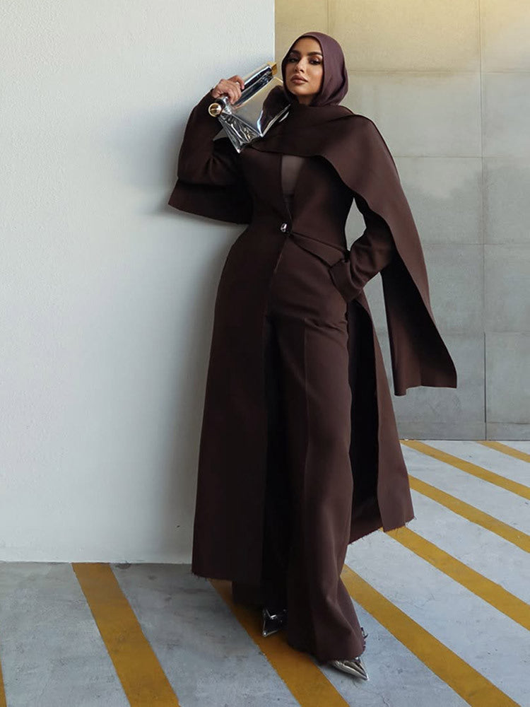 Dame elegant Couture-jakke med draperet design Stilla