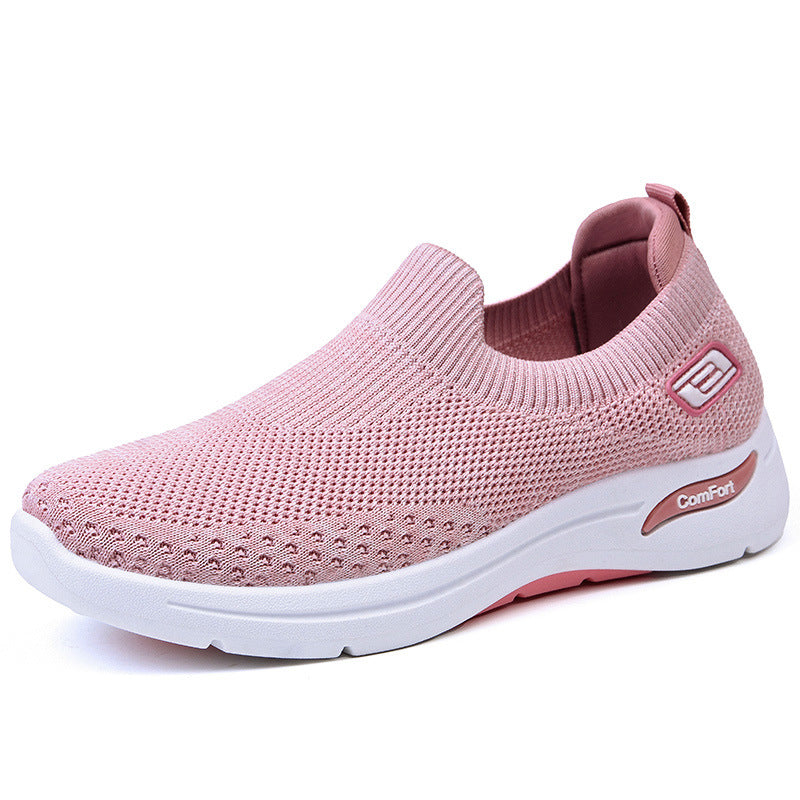 Dame slip-on komfort-sneakers med åndbar overmateriale struktur Stilla