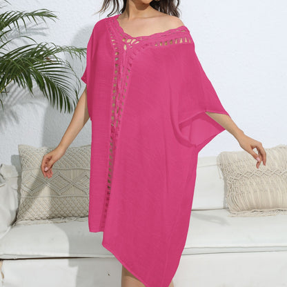 Dame Bohemian Spids-Aussnit Badetøj Tunika Stilla