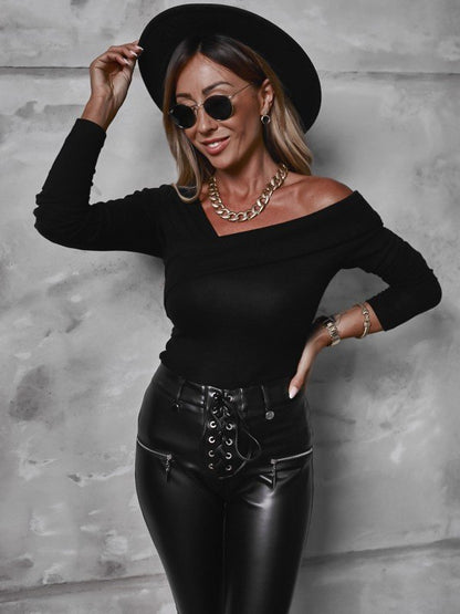 Dame Off-Shoulder Langærmet Bodysuit Stilla