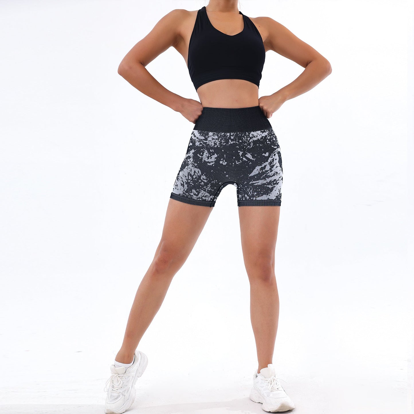 Stilla | Høj Talje Yoga Shorts Kvinders Hip Raise Fitness Peach Hip Sportsbukser