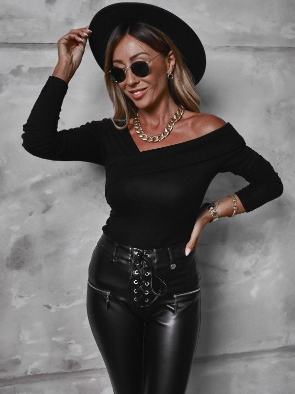 Dame Off-Shoulder Langærmet Bodysuit Stilla