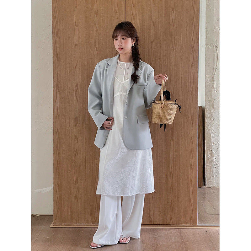 Dame afslappet lagkæde kjole med dekorativ T-shirt og asymmetrisk snit Stilla