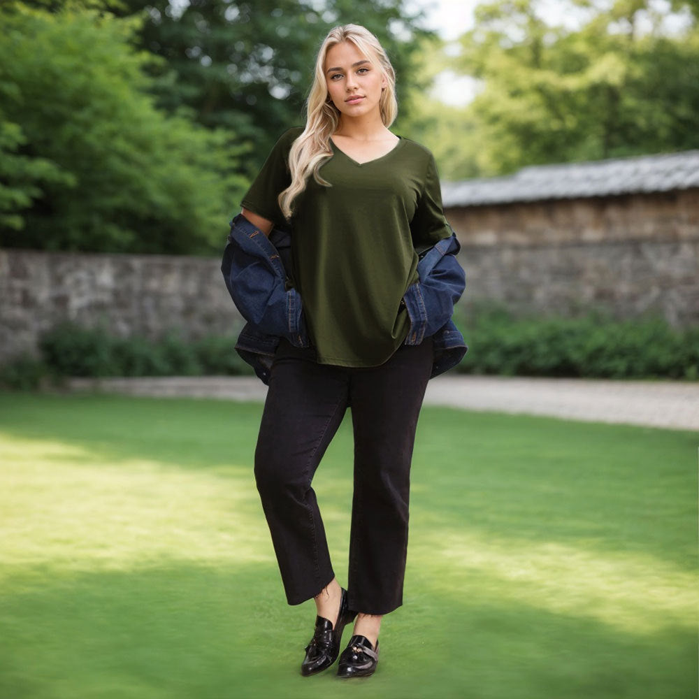 Dame afslappet bomulds T-shirt Stilla