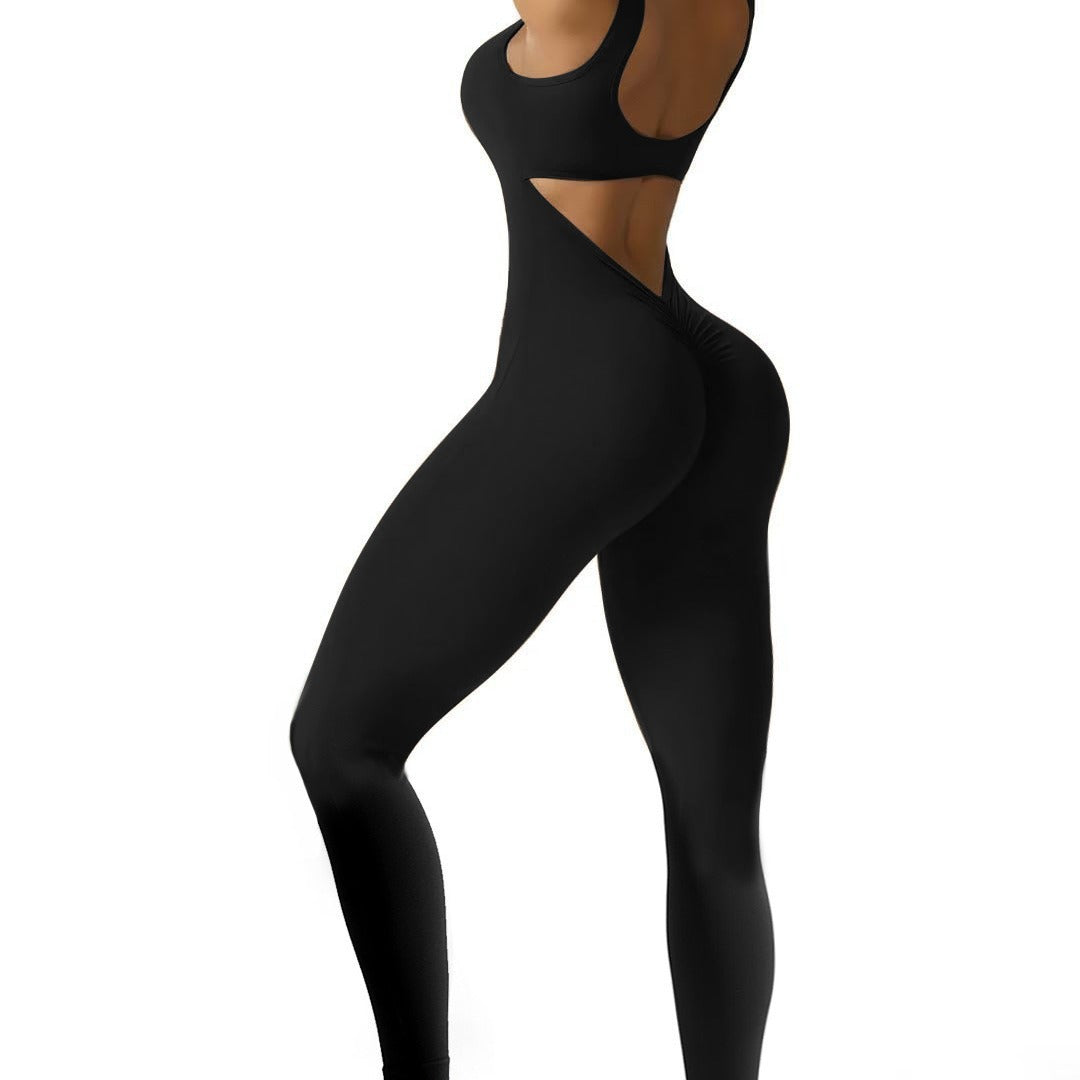 Dame Figurtilpasset Jumpsuit i minimalistisk design med brede stropper Stilla